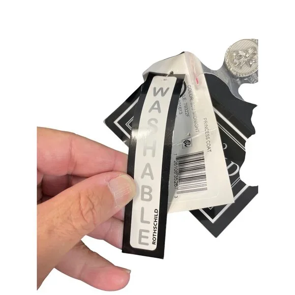 Rothschild Girls blue poly Blend Double Breasted Coat Size M SKU 9270 - Picture 8 of 16